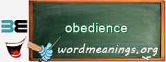 WordMeaning blackboard for obedience